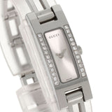 Gucci Watches Quartz 3900L Stainless Steel , Stainless Steel Silver Diamond Bezel Silver dial Women
