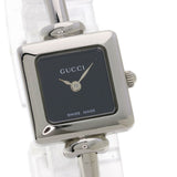 Gucci Watches Quartz Stainless Steel , Stainless Steel Silver 1900L black dial Women