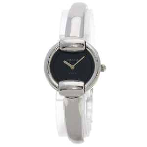 Gucci Watches Quartz Stainless Steel , Stainless Steel Silver 1400L black dial Women
