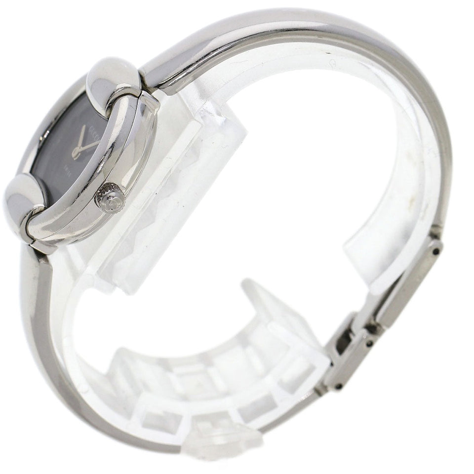 Gucci Watches Quartz Stainless Steel , Stainless Steel Silver 1400L black dial Women