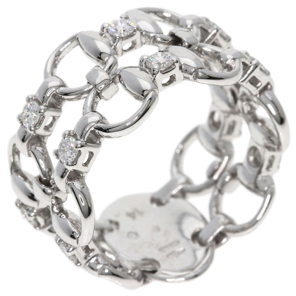 Gucci Ring K18WG Silver Diamond #14