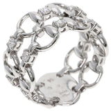 Gucci Ring K18WG Silver Diamond #14