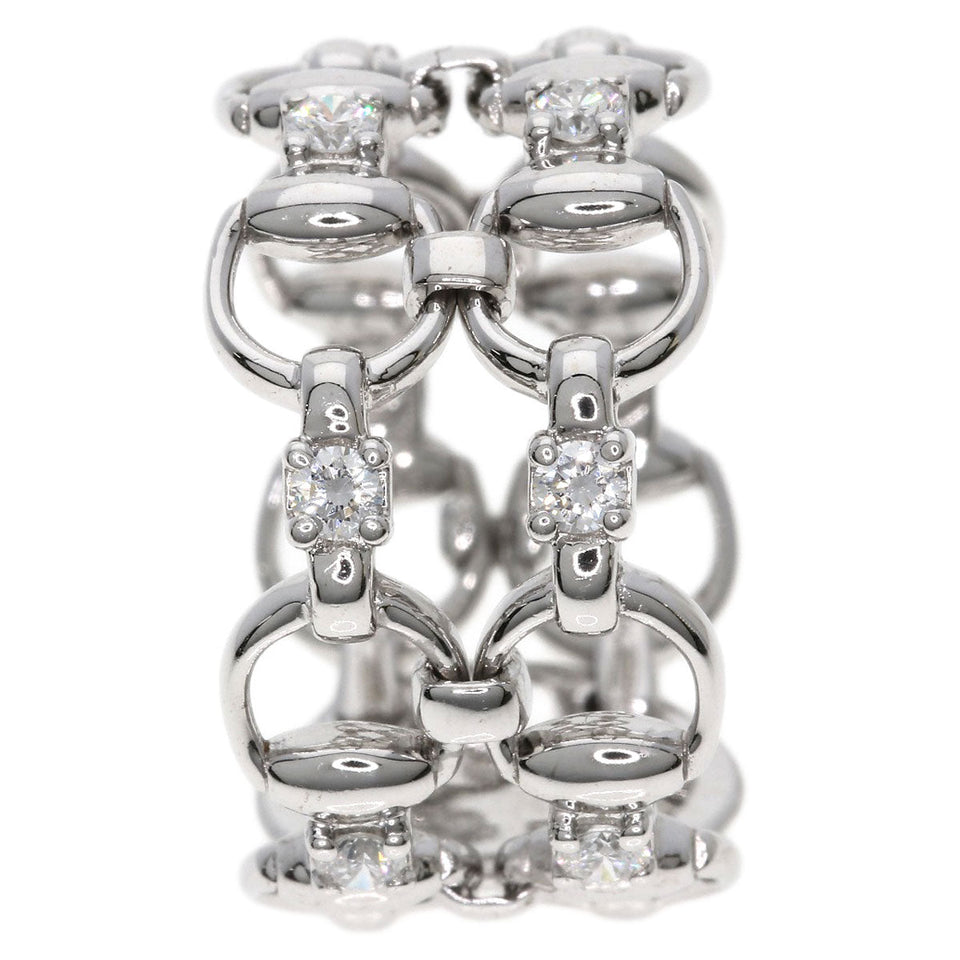 Gucci Ring K18WG Silver Diamond #14