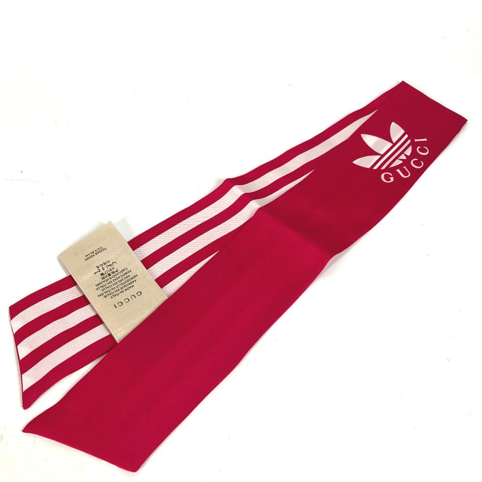 Gucci scarf 703568 silk pink bandeau scarf Adidas adidas collaboration Women