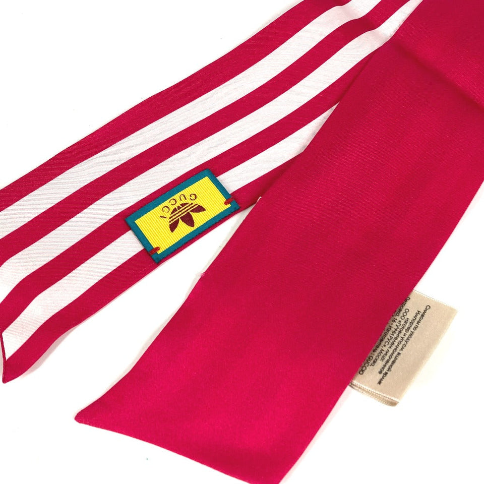 Gucci scarf 703568 silk pink bandeau scarf Adidas adidas collaboration Women