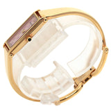 Gucci Watches Quartz 1500L PGP gold Square Face Bangle 1P Diamond GG Pink shell dial