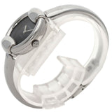 Gucci Watches Quartz 1400L Stainless Steel , Stainless Steel Silver round face bangle black dial Women