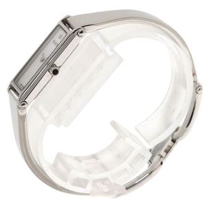 Gucci Watches Quartz 1500L Stainless Steel , Stainless Steel Silver Square face bangle White shell dial Women