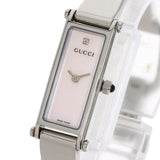 Gucci Watches Quartz 1500L Stainless Steel , Stainless Steel Silver Square face bangle White shell dial Women