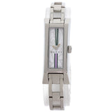Gucci Watches Quartz 110 Stainless Steel , Stainless Steel Silver Square face white dial Women