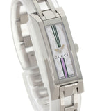 Gucci Watches Quartz 110 Stainless Steel , Stainless Steel Silver Square face white dial Women