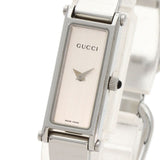 Gucci Watches Quartz 1500L Stainless Steel , Stainless Steel Silver Square face Silver dial Women