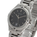 Gucci Watches Quartz 9040M Stainless Steel Silver Double G black dial