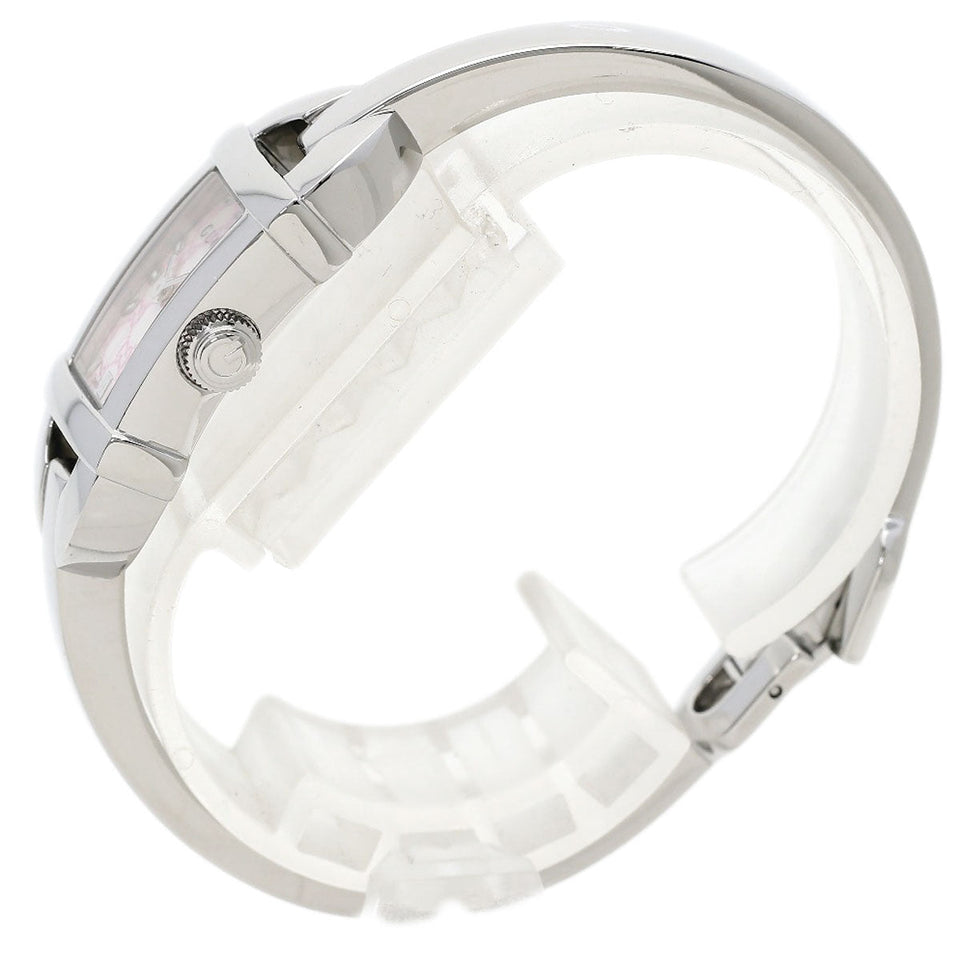 Gucci Watches Quartz 6800L Stainless Steel , Stainless Steel Silver Square face shell dial Women