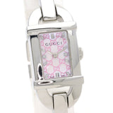 Gucci Watches Quartz 6800L Stainless Steel , Stainless Steel Silver Square face shell dial Women