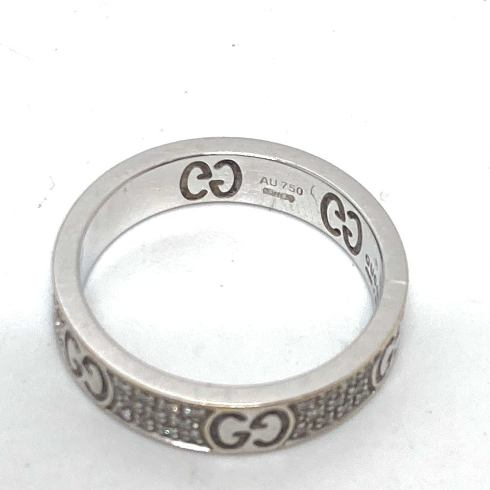 Gucci Ring K18WG Silver Diamond Icon Stardust Women 12