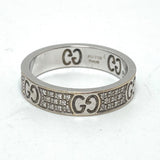 Gucci Ring K18WG Silver Diamond Icon Stardust Women 12