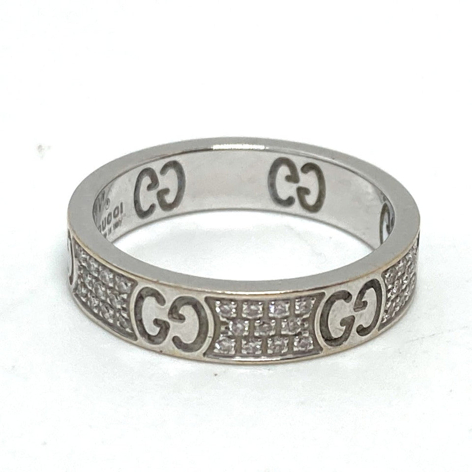 Gucci Ring K18WG Silver Diamond Icon Stardust Women 12