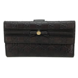 Gucci Long Wallet Purse 256933 Sima leather Dark brown Guccisima MAYFAIR Women