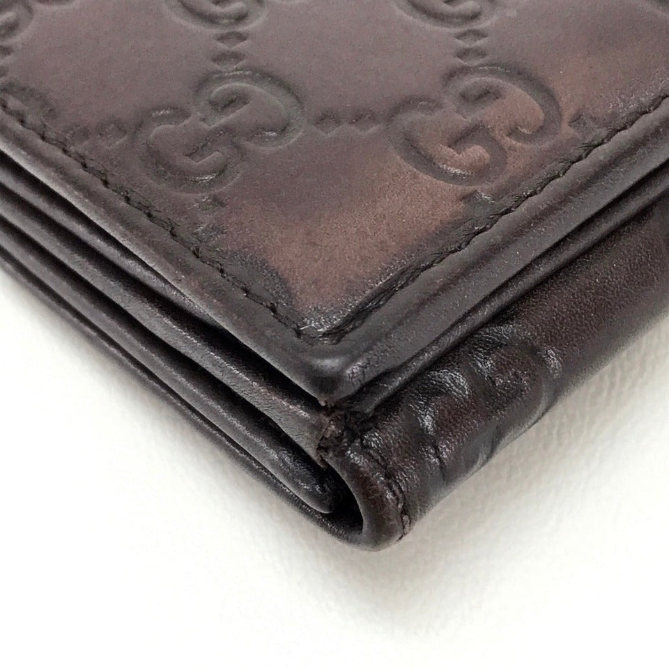 Gucci Long Wallet Purse 256933 Sima leather Dark brown Guccisima MAYFAIR Women