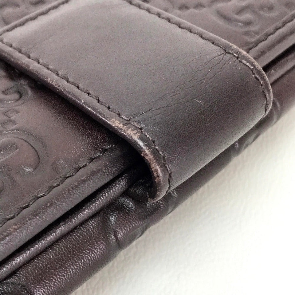 Gucci Long Wallet Purse 256933 Sima leather Dark brown Guccisima MAYFAIR Women