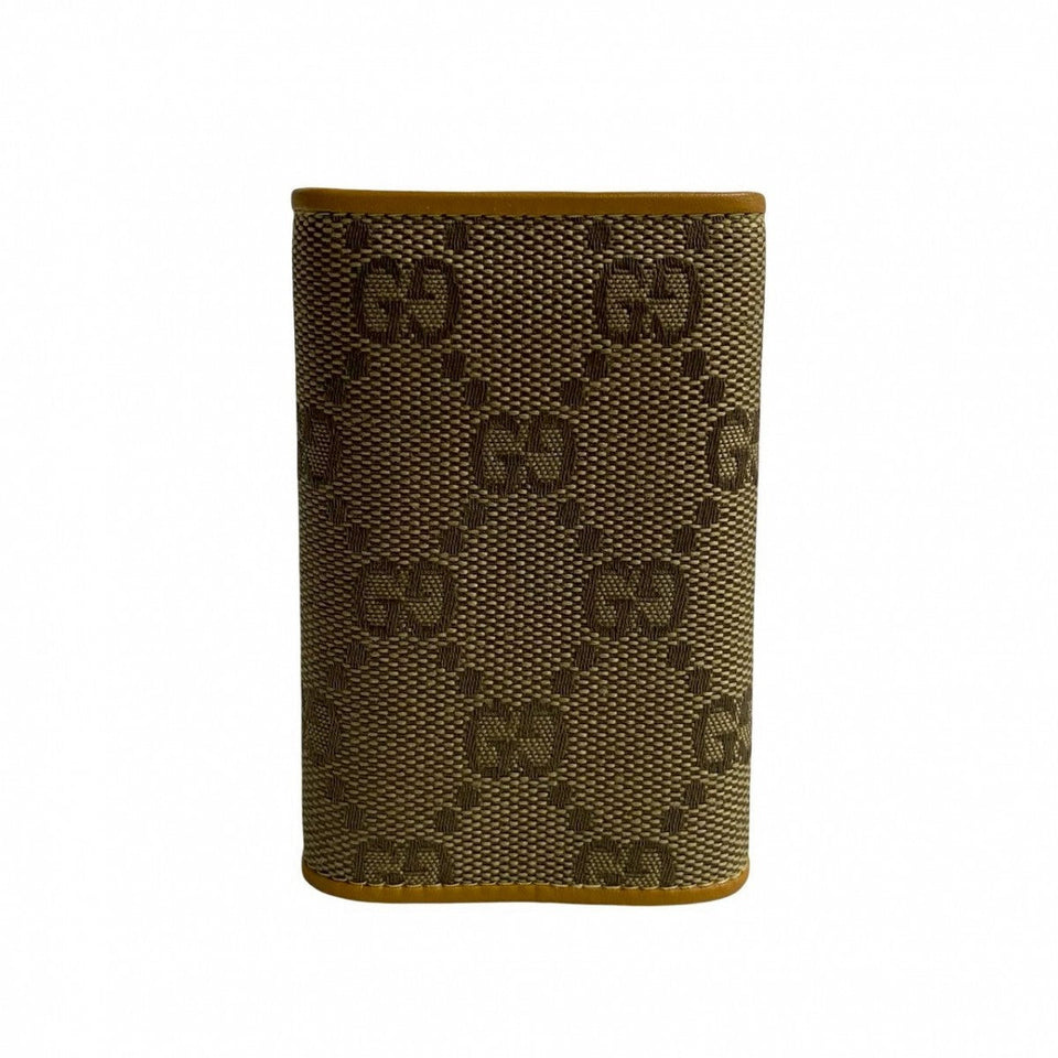 Gucci Key case Key holder  Canvas, Leather Brown GG logo mens(Unisex)