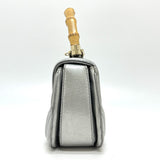 Gucci Handbag 254884 leather Silver New Bamboo