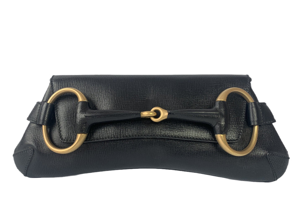 Gucci Horsebit 1955 Chain Shoulder bag Large Black Leather