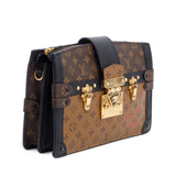 Louis Vuitton Monogram Reverse Pochette Trunk Clutch w/ Strap