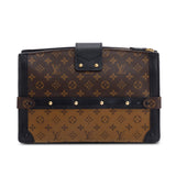 Louis Vuitton Monogram Reverse Pochette Trunk Clutch w/ Strap