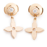 Louis Vuitton 18k Rose Gold & Diamond Idylle Blossom Stud Earrings w/ Box