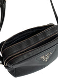 Prada Black Daino Leather Crossbody Camera Bag