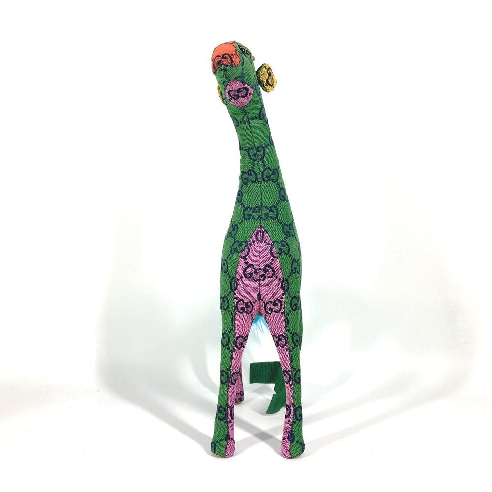 Gucci Plush Doll 670233 GG canvas multicolor GG Decorative Giraffe Animal unisex(Unisex)