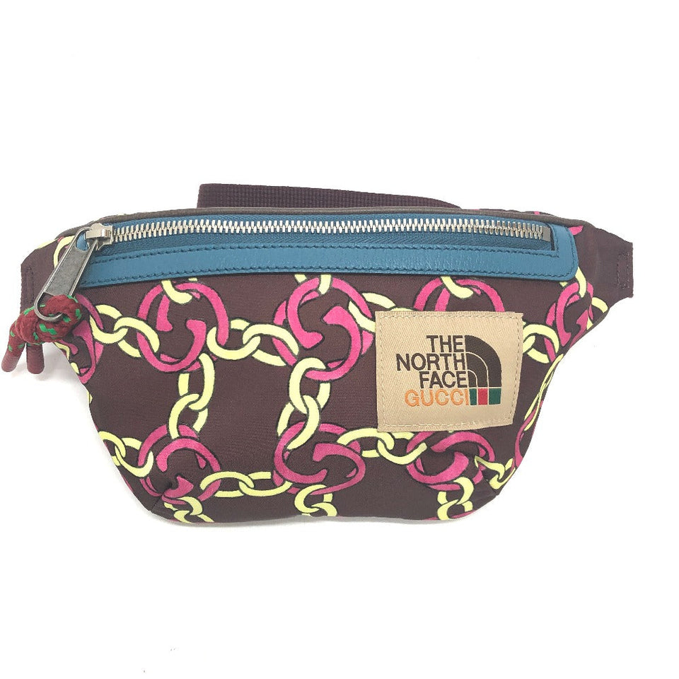 Gucci Sling bag 650299 Nylon Brown THE NORTH FACE collaboration waist pouch