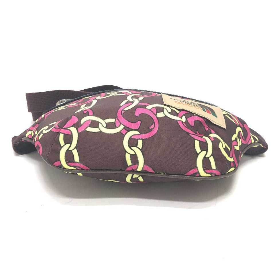 Gucci Sling bag 650299 Nylon Brown THE NORTH FACE collaboration waist pouch