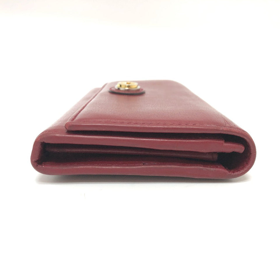 Gucci Folded wallet 598531 leather Red Marina Interlocking G Women