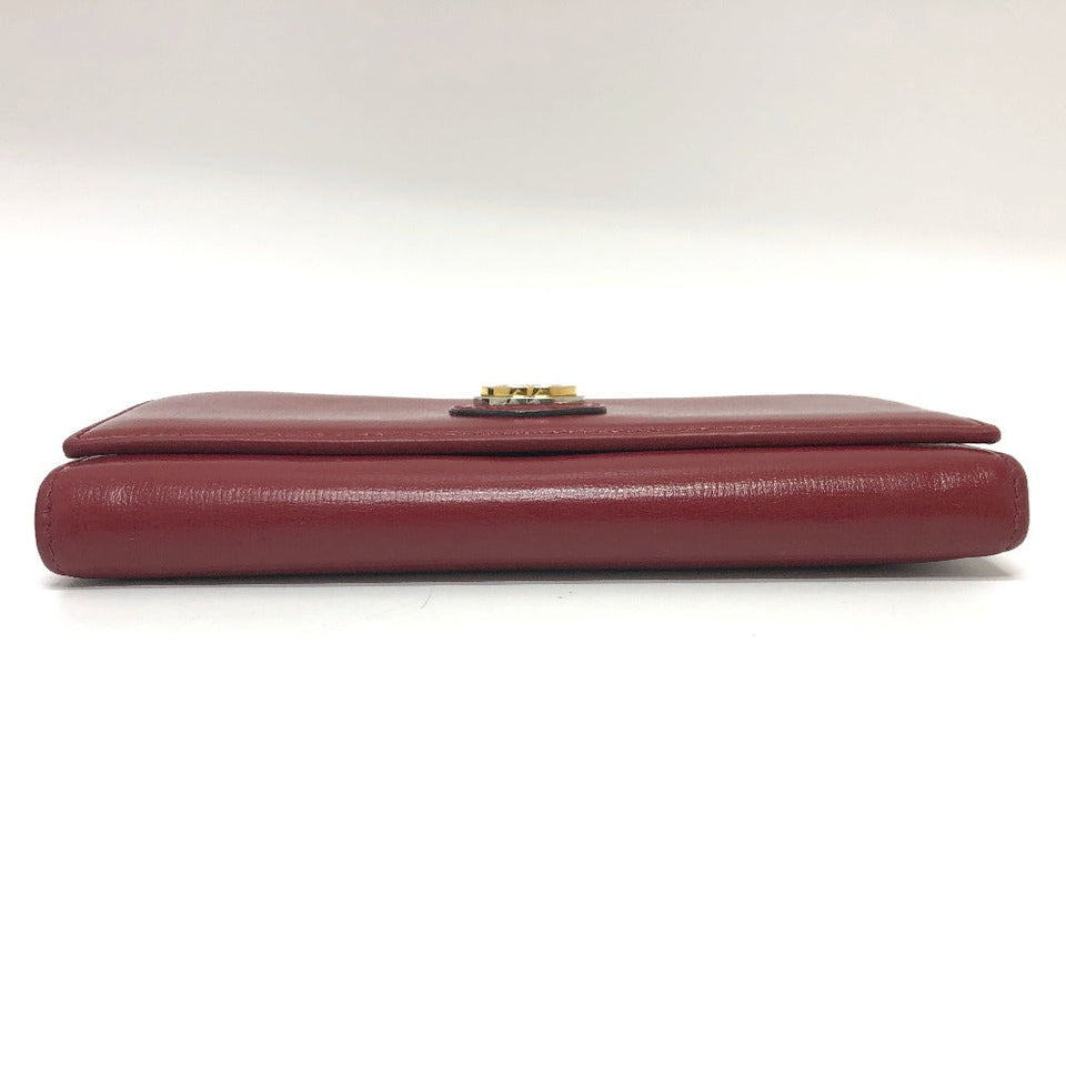 Gucci Folded wallet 598531 leather Red Marina Interlocking G Women