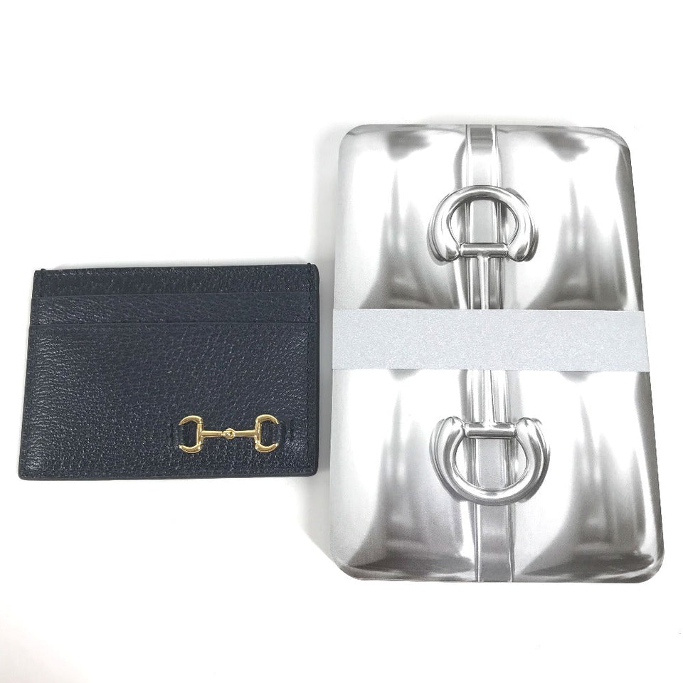 Gucci Card Case 700469 leather black Horsebit Playing Cards Set unisex(Unisex)