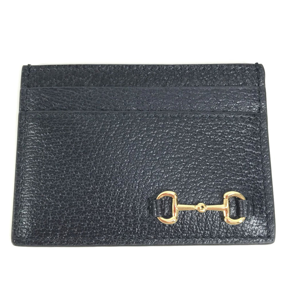 Gucci Card Case 700469 leather black Horsebit Playing Cards Set unisex(Unisex)