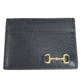 Gucci Card Case 700469 leather black Horsebit Playing Cards Set unisex(Unisex)