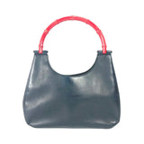 Gucci Handbag 001 3789 leather black vintage Bamboo