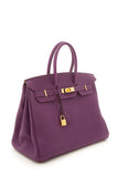 Hermes2012 Anemone 35cm Togo Birkin Handbag W/ Gold HW