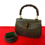 Gucci Shoulder Bag leather Brown Bamboo Women