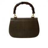 Gucci Shoulder Bag leather Brown Bamboo Women