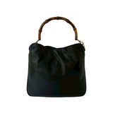 Gucci Handbag leather black Bamboo