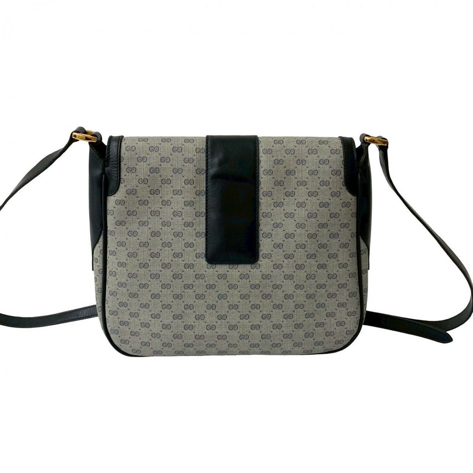Gucci Shoulder Bag leather Navy