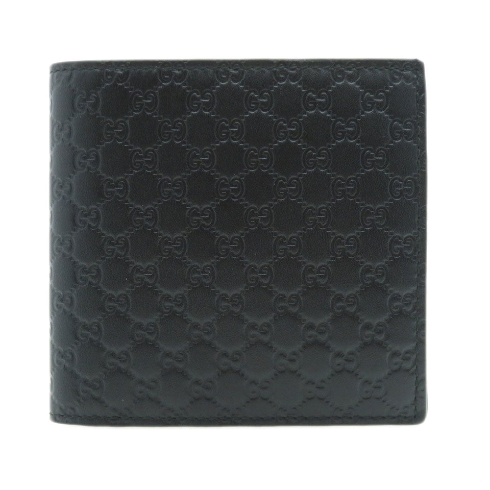 Gucci Bifold Wallet 150413 Calfskin black GG Signature Microsima Outlet