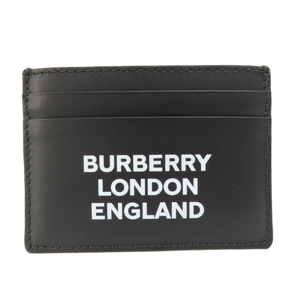 Burberry Card Case leather black logo mens(Unisex)