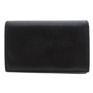 Burberry Bifold Wallet Calfskin black logoMetal tri-fold Women