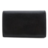 Burberry Bifold Wallet Calfskin black logoMetal tri-fold Women